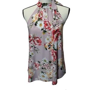 Mine  pink floral top size M